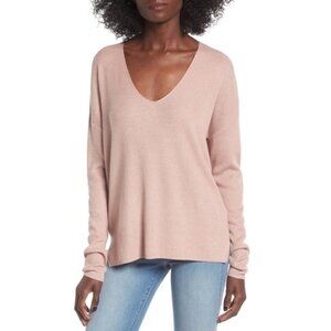 Nordstrom Ribbed V-neck Sweater Women’s Small NWT